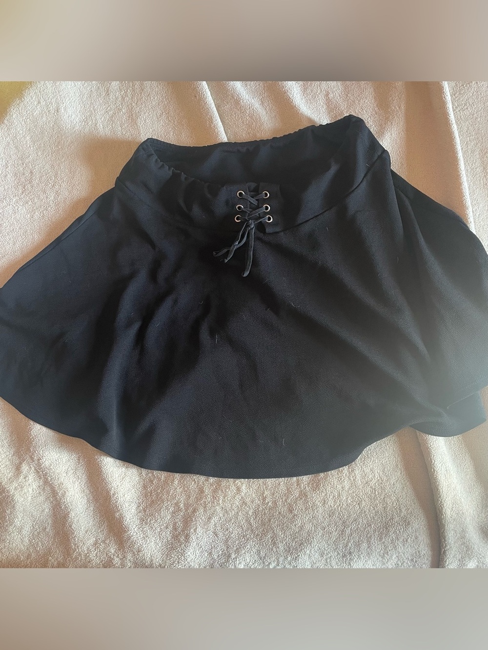 Midnight Hour Black Lace Up Skirt Cute Goth Witchy Kawaii Grunge Emo